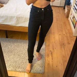 Levis mile high super skinny dark jeans